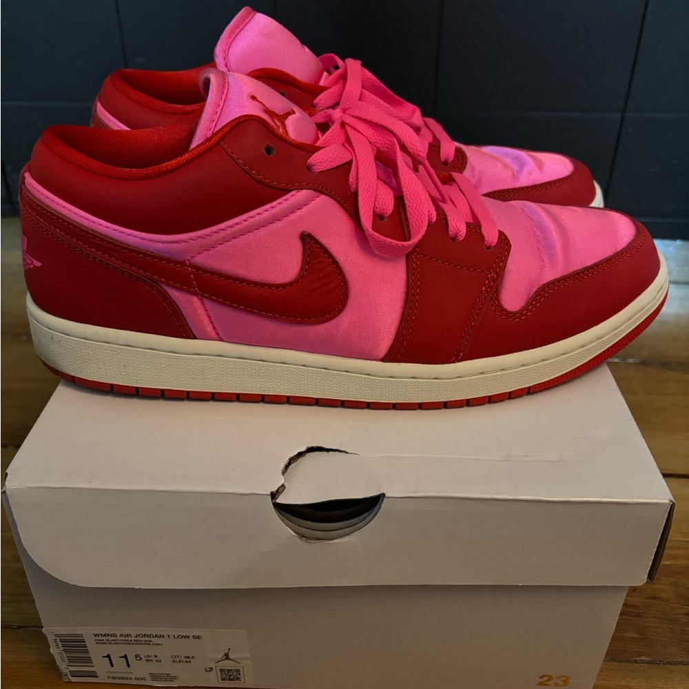 Jordan Women's Red and Pink Sneakers